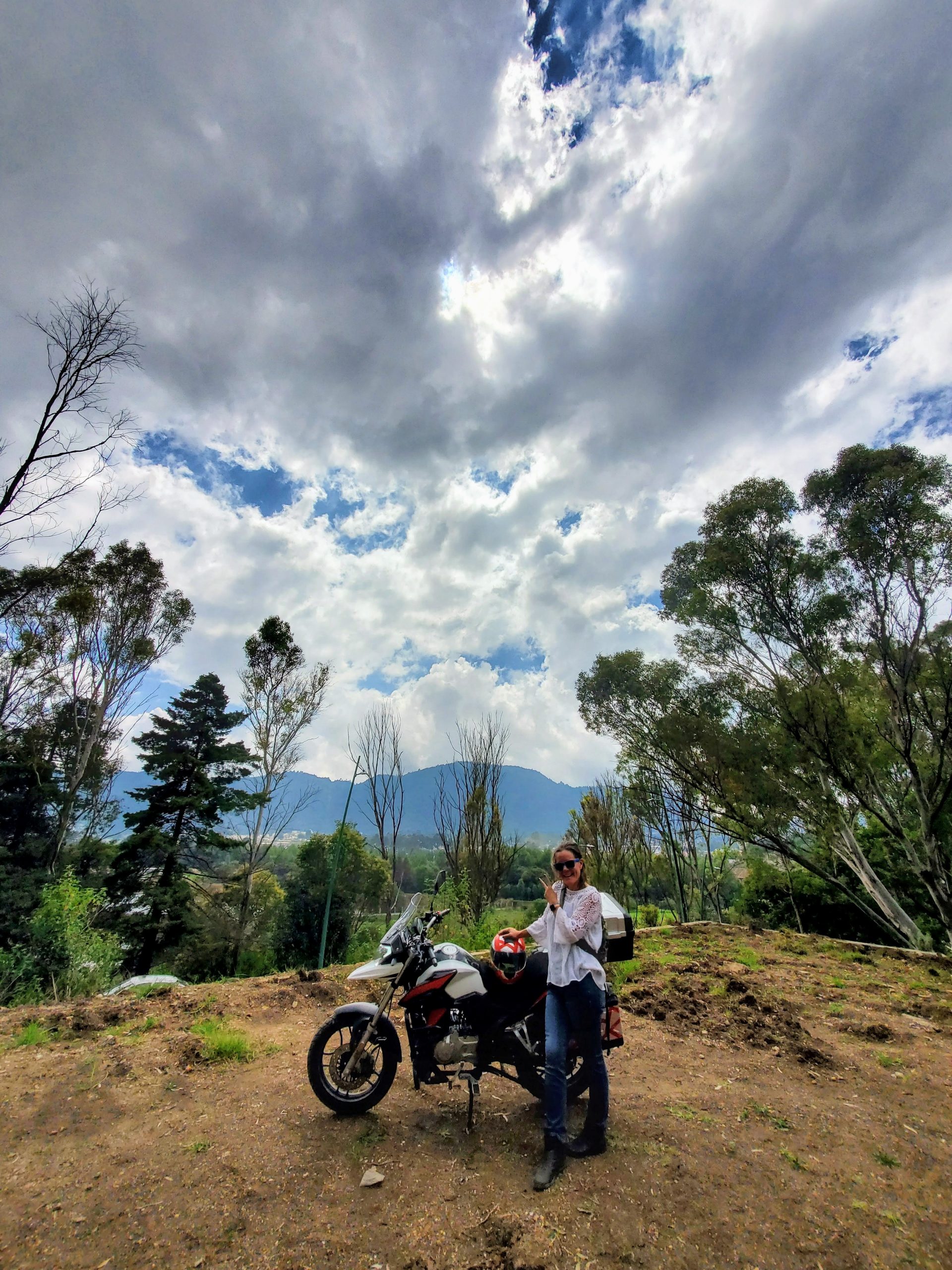 Person with motorbike on tour to canon del sumidero
