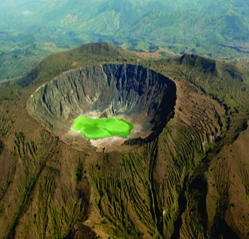 Crater of volcan Chichonal, Mexico