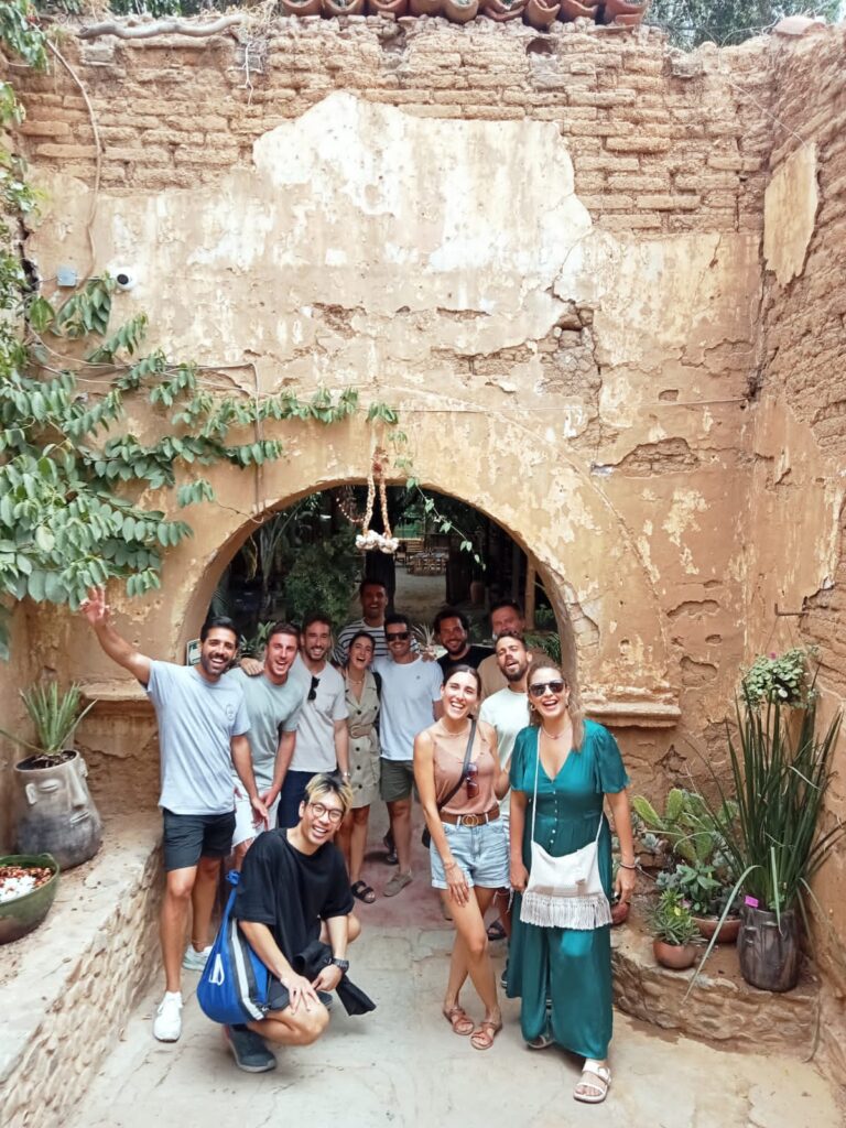 Oaxaca flavours food tour. A group in front of one of the restaurants
