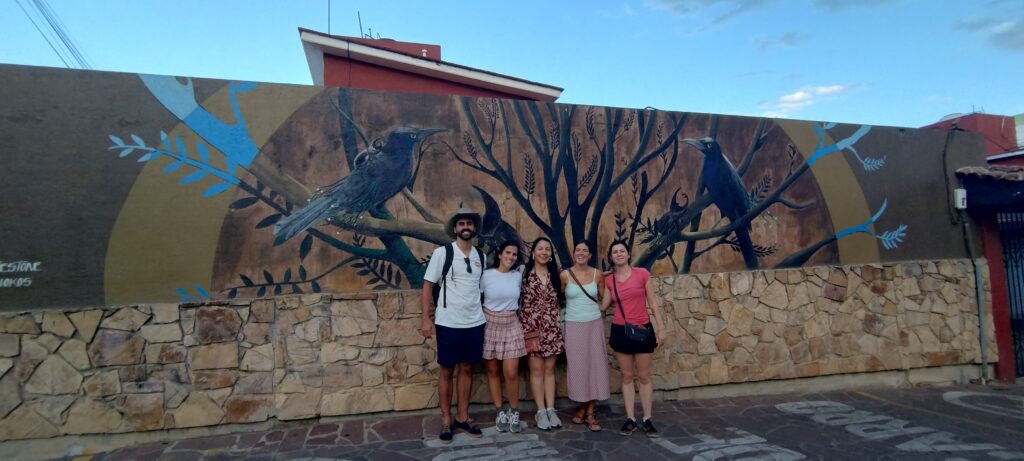 Group of people taking the food tour in Oaxaca