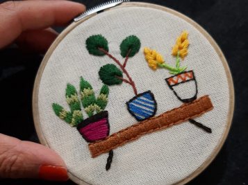 Example of embroidery you learn in workshop